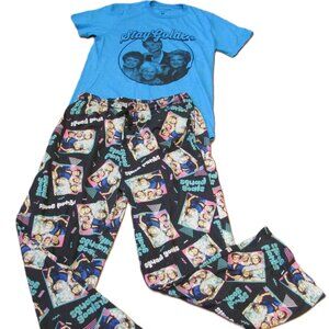 Golden Girls ABC Studios Stay Golden Squad Goals Blue T Shirt & Drawstring Pants